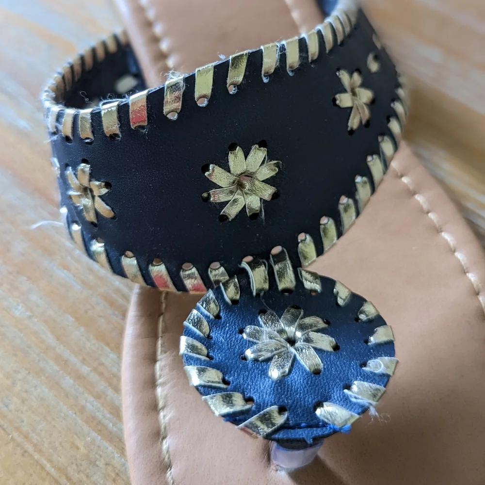 Navy & Silver Sandals - Picture 3 of 10